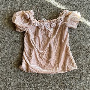 Flower Off Shoulder Top